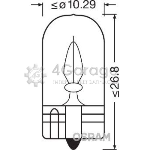 OSRAM 2841 Лампа накаливания oсвещение салона ORIGINAL