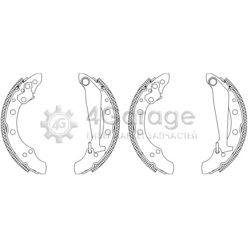 Комплект тормозных колодок Shoe Kit MINTEX MSK287 в Москве