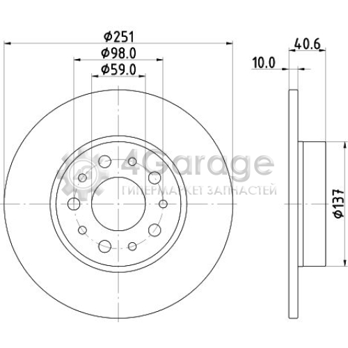 MINTEX MDC2401 Тормозной диск