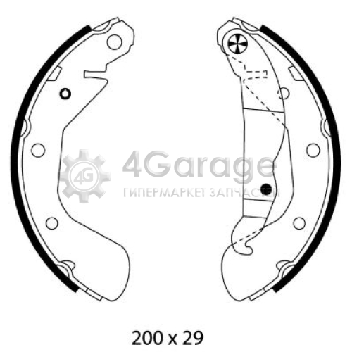 Комплект тормозных колодок Shoe Kit MINTEX MSK225 в Москве