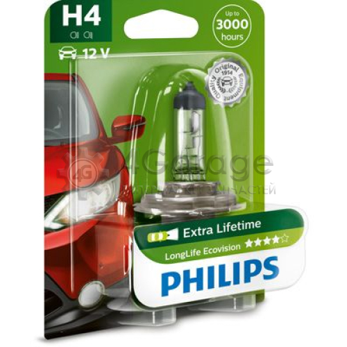 PHILIPS 12342LLECOB1 Лампа накаливания фара дальнего света LongLife EcoVision