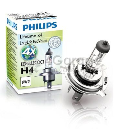 Лампа накаливания фара дальнего света LongLife EcoVision PHILIPS 12342LLECOC1 в Ростове-на-Дону