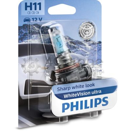 Лампа H11 WhiteVision ultra PHILIPS 12362WVUB1 в Ростове-на-Дону