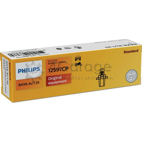 PHILIPS 12597CP Лампа накаливания освещение щитка приборов