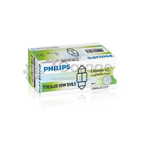 PHILIPS 12860LLECOCP Лампа накаливания oсвещение салона LongLife EcoVision