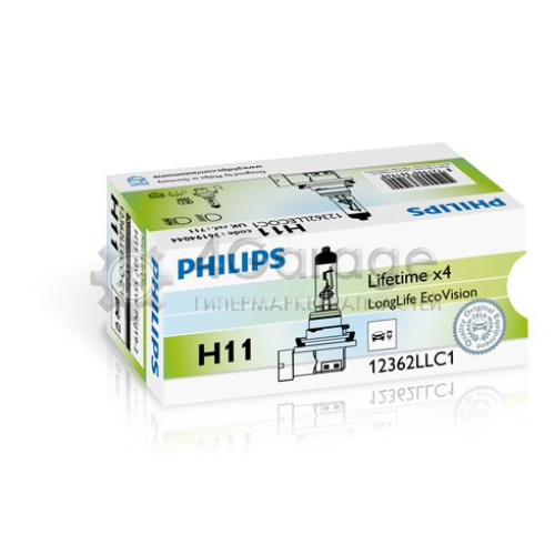 PHILIPS 12362LLECOC1 Лампа накаливания фара дальнего света LongLife EcoVision