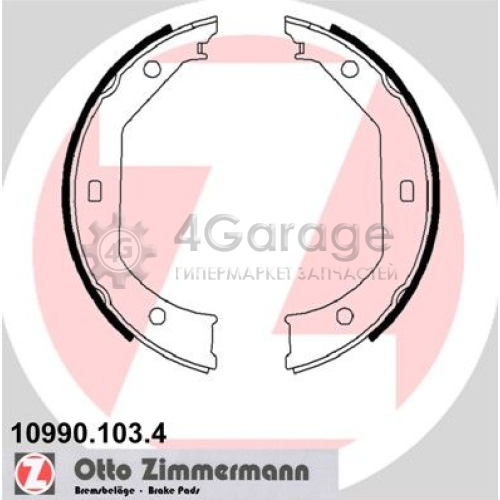 Комплект тормозных колодок стояночная тормозная система ZIMMERMANN 109901034 в Нижнем Новгороде