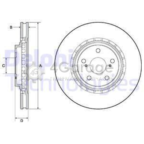 Тормозной диск DELPHI BG4691C в Ростове-на-Дону