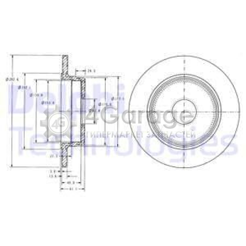 Тормозной диск DELPHI BG2510 в Москве