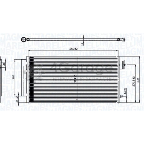 MAGNETI MARELLI 350203791000 Конденсатор кондиционер