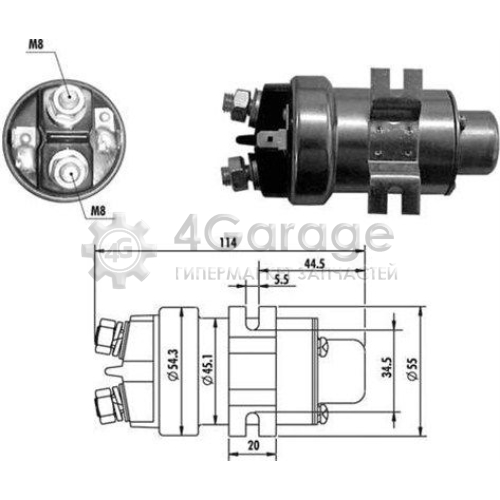 MAGNETI MARELLI 940113050019 Тяговое реле стартер