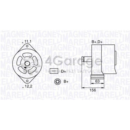 MAGNETI MARELLI 063320025010 Генератор