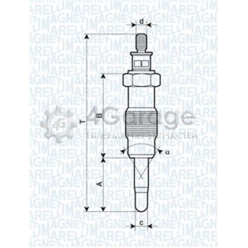 MAGNETI MARELLI 062582804304 Свеча накаливания в Красноярске