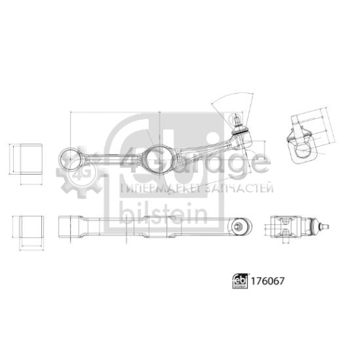 FEBI BILSTEIN 176067 Рычаг независимой подвески колеса, подвеска колеса в Красноярске