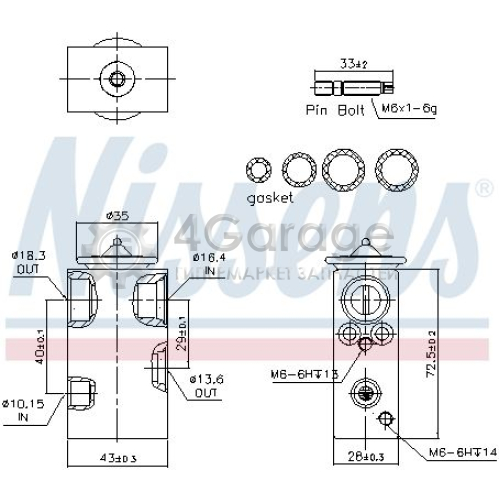 NISSENS 999344 Расширительный клапан, кондиционер - ** FIRST FIT **