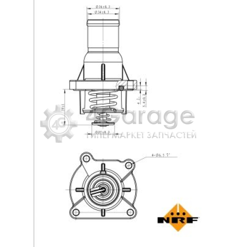 NRF 725046 Термостат, охлаждающая жидкость - EASY FIT в Красноярске