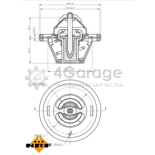 Термостат, охлаждающая жидкость - EASY FIT NRF 725065 в Нижнем Новгороде