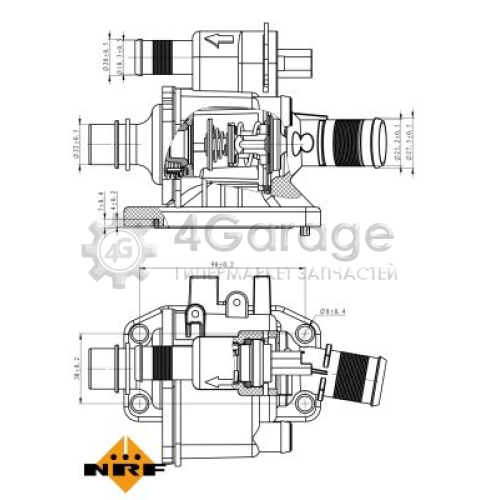 Термостат, охлаждающая жидкость - EASY FIT NRF 725058 в Нижнем Новгороде