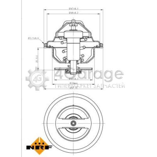 NRF 725184 Термостат, охлаждающая жидкость - EASY FIT в Красноярске