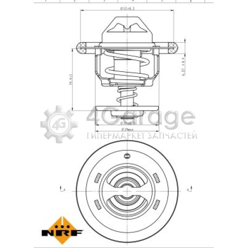 NRF 725206 Термостат, охлаждающая жидкость - EASY FIT в Красноярске