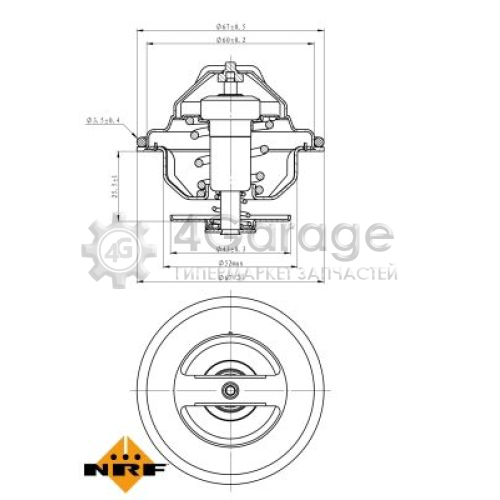 Термостат, охлаждающая жидкость - EASY FIT NRF 725192 в Ростове-на-Дону