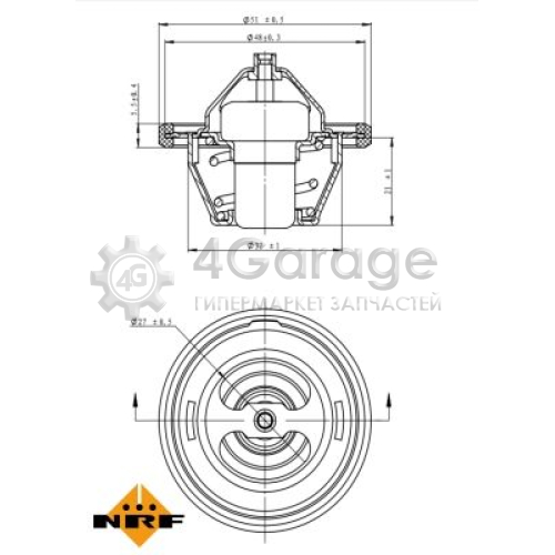 NRF 725154 Термостат, охлаждающая жидкость - EASY FIT в Красноярске