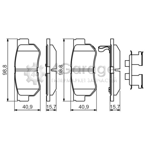 BOSCH 0986494635 Комплект тормозных колодок, дисковый тормоз