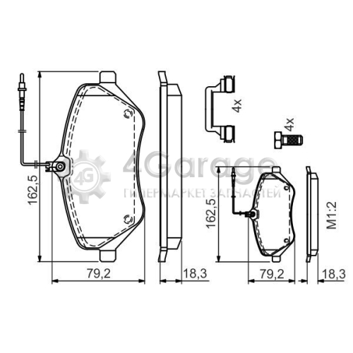 BOSCH 0986494585 Комплект тормозных колодок, дисковый тормоз