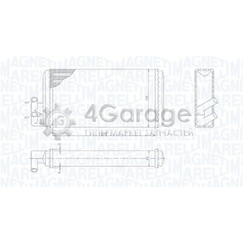 Теплообменник, отопление салона MAGNETI MARELLI 350218403000 в Москве