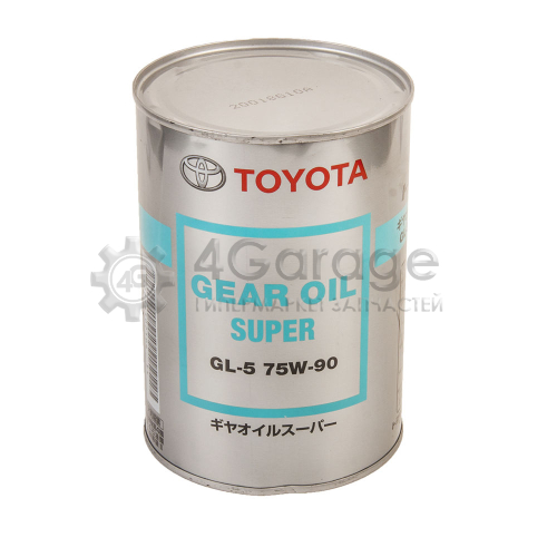 TOYOTA/LEXUS 0888502106 Трансмиссионное масло TOYOTA Gear Oil Super SAE 75W 90 GL 5 1л 08885 02106