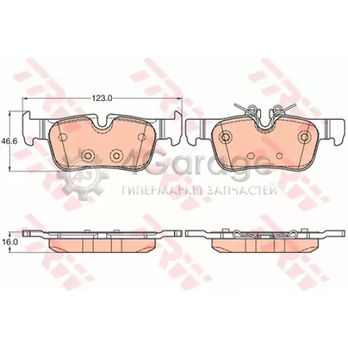 TRW GDB2063 Колодки задние BMW X1 (F48) 11/14 2 (F45) GDB2063