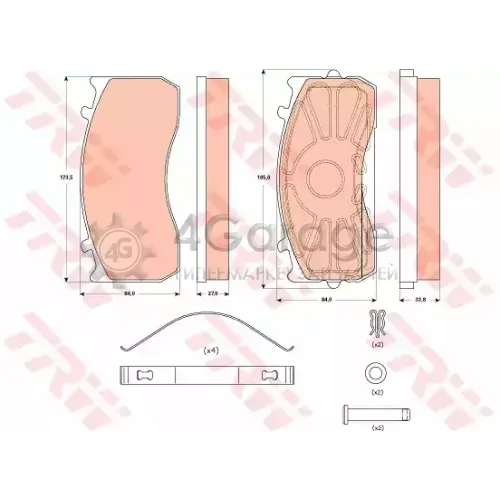 TRW GDB5073 Колодки передние MAN GDB5073