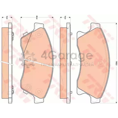 TRW GDB1843 Колодки передние CHEVROLET AVEO (T300) CRUZE (J300) GDB1843