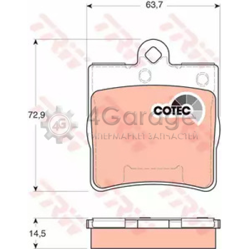 TRW GDB1545 Колодки задние MERCEDES W203 GDB1545