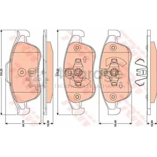 TRW GDB1789 Колодки передние RENAULT DUSTER FLUENCE MEGANE III GDB1789