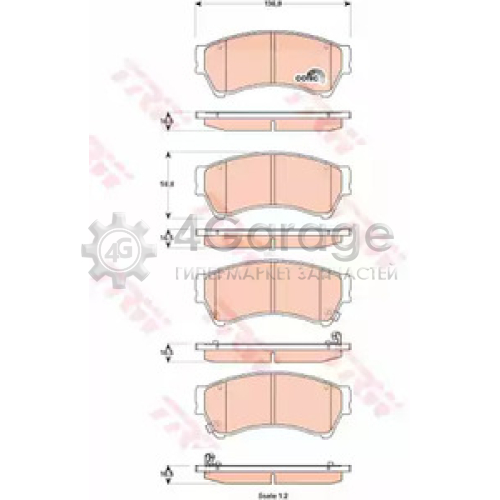 TRW GDB3501 Колодки передние MAZDA 6 (GH) GDB3501