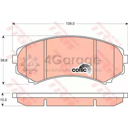 TRW GDB3246 Колодки передние MITSUBISHI PAJERO III IV GDB3246