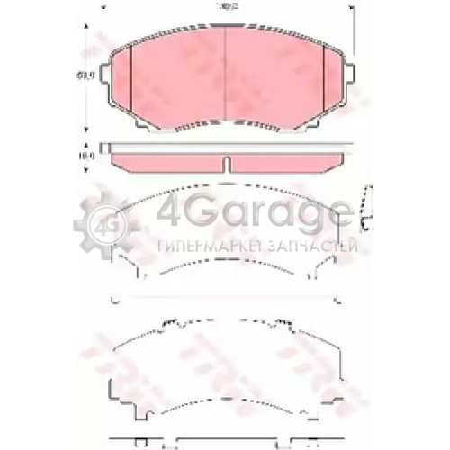 Колодки передние MAZDA MPV II GDB3326 TRW GDB3326 в Ростове-на-Дону