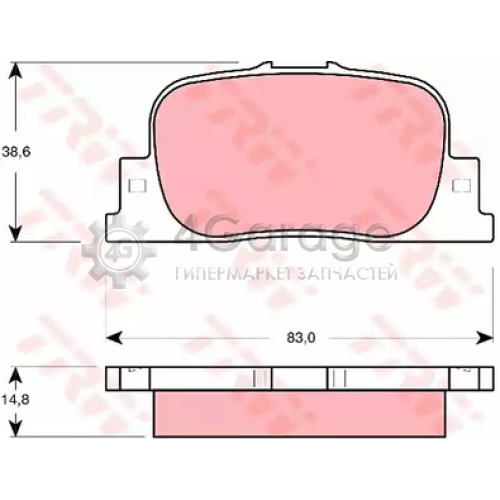 TRW GDB3278 Колодки задние TOYOTA CAMRY (V20) PRIUS (NHW20_) GDB3278