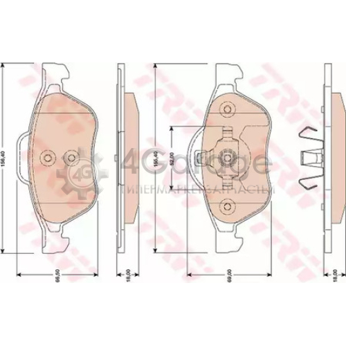 TRW GDB1787 Колодки передние RENAULT LAGUNA III GDB1787