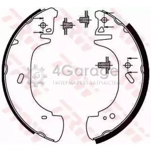 TRW GS8630 Колодки барабанные RENAULT MASTER II OPEL MOVANO GS8630 в Красноярске