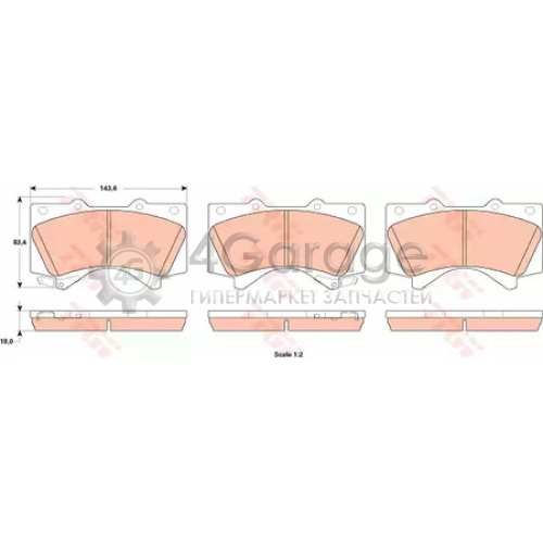 TRW GDB3524 Колодки передние TOYOTA LAND CRUISER 200 LEXUS LX570 GDB3524