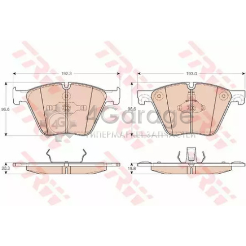 TRW GDB1964 Колодки передние BMW X5 E70 F15 X6 E71 72 M50d 50i GDB1964