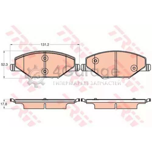 TRW GDB2027 Колодки торм диск к т VW Polo Sedan