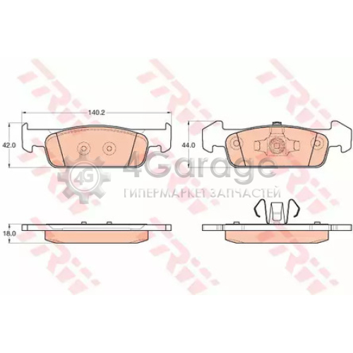 TRW GDB2018 Колодки торм диск к т