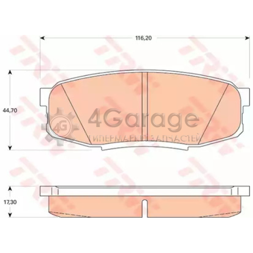 TRW GDB3491 Колодки задние TOYOTA LAND CRUISER 200 LEXUS LX570 GDB3491