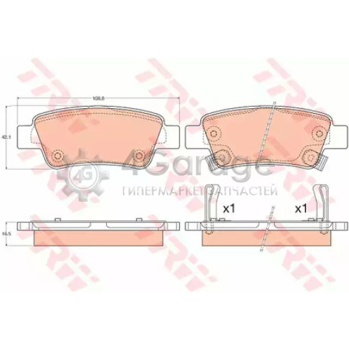 TRW GDB3576 Колодки задние HONDA CR V IV GDB3576 в Красноярске
