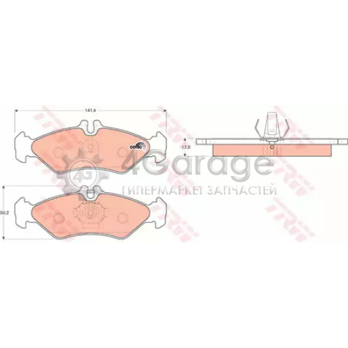 TRW GDB1262 Колодки задние MERCEDES SPRINTER (901 903) GDB1262