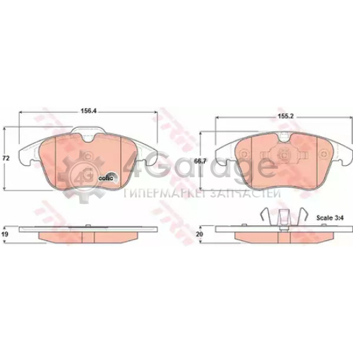 TRW GDB1683 Колодки передние FORD GALAXY MONDEO IV VOLVO S60 II S80 II GDB1683