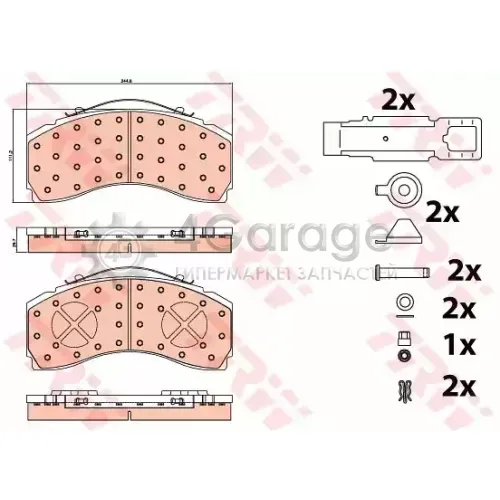 TRW GDB5111 Колодки передние MERCEDES ACTROS GDB5111